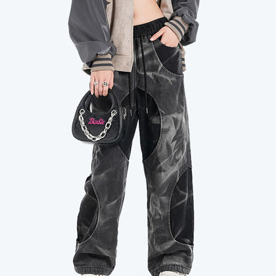 Pantalones Denim Clásicos con Costuras Decorativas para Mujer