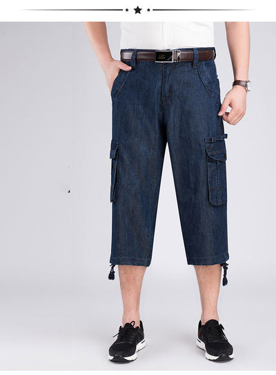 Pantalones Vaqueros Cropped Sueltos con Bolsillos Grandes - Image 4