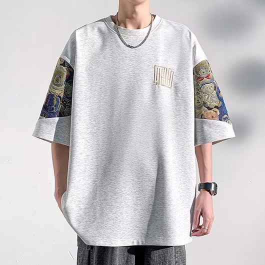 Camiseta Manga Corta Hombre Estilo Chino Diseño Nacional - Image 4