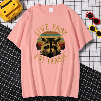 Playera Hombre Estilo Urbano Live Fast Eat Trash - Image 14