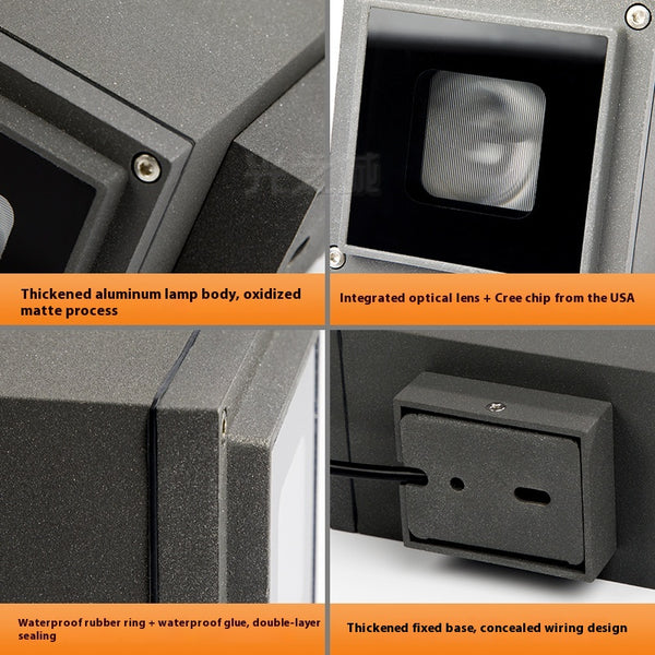 Lámpara de Pared Exterior Doble Cabezal IP65 - Iluminación Impermeable para Fachada