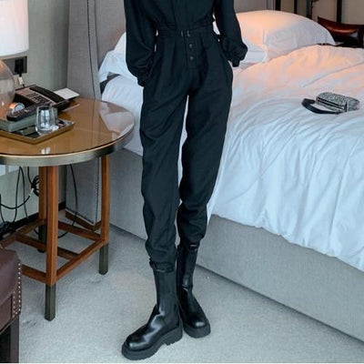 Pantalón Slim de Cintura Alta con Ajuste Reductor y Lazo - Image 2