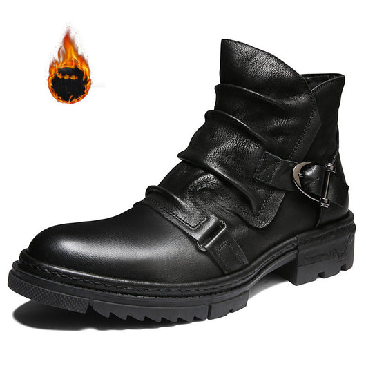 Botas Martin de Cuero Premium con Forro Cálido - Estilo Británico Clásico - Image 7