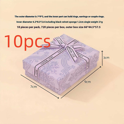 Caja de Almacenamiento para Joyas con Anillo Púrpura Lavanda - Image 16