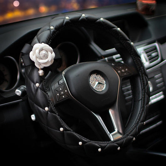Funda Universal para Volante de Auto con Diseño Camelia - Image 4