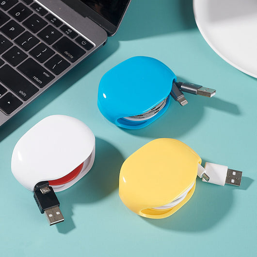 Organizador Automático de Cables con Carrete Retráctil y Caja de Almacenamiento