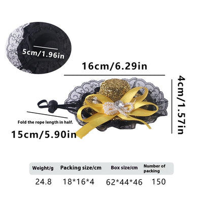 Sombrero de Encaje para Gatos - Accesorios para Sesiones Fotográficas y Disfraces - Image 7