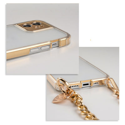 Funda Transparente para Celular con Cadena Plata - Diseño Minimalista Portátil - Image 8
