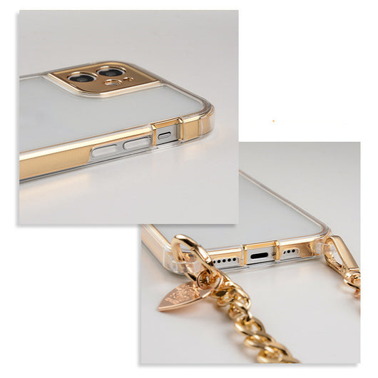 Funda Transparente para Celular con Cadena Plata - Diseño Minimalista Portátil - Image 8