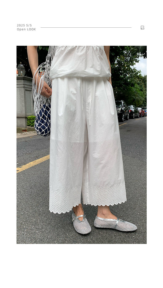 Pantalones Anchos Cropped Bordados para Verano - Casual y Cómodos - Image 12