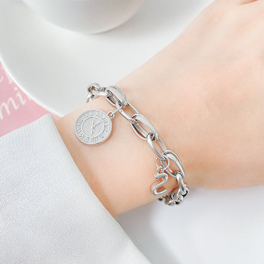 Pulsera Retro de Acero Titanio para Mujer - Estilo Vintage Moderno - Image 7