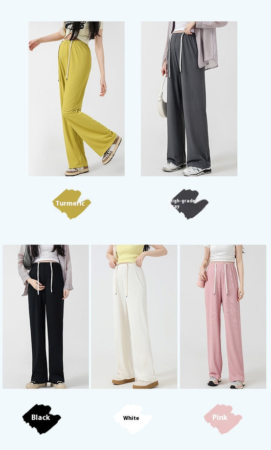 Pantalones Premamá Cómodos de Pierna Ancha sin Cintura Ajustable - Image 24