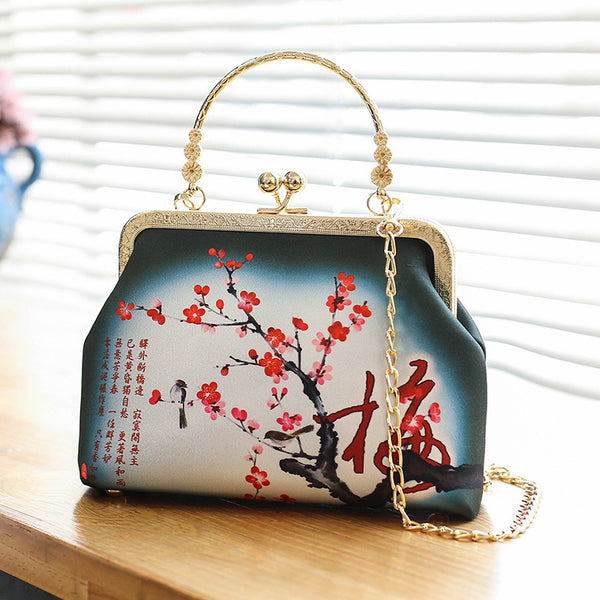Bolso Bandolera Retro Estilo Cheongsam de Un Hombro
