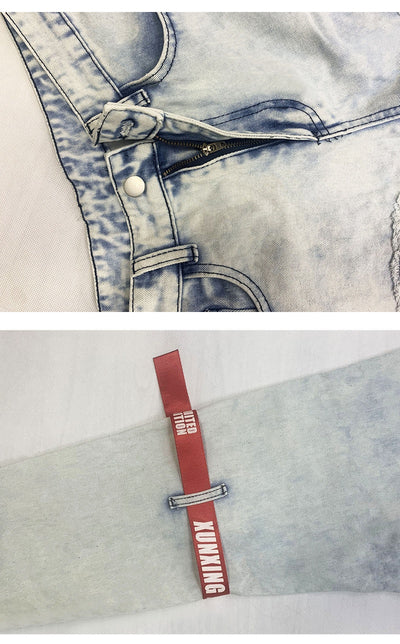 Jeans Slim Fit Azul Marino con Cierre y Rotos Modernos - Image 13