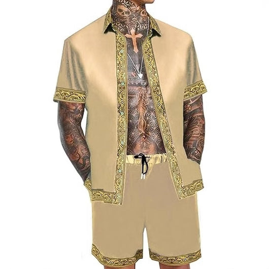 Conjunto Hawaiano Hombre: Camisa y Shorts Holgados de Manga Corta - Image 5