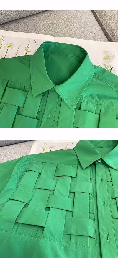 Camisa de Manga Corta Tejida con Diseño Veraniego para Hombre - Image 9