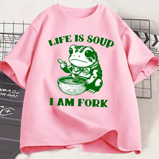 Camiseta Suelta de Manga Corta Cuello Redondo para Hombre y Mujer - Image 14