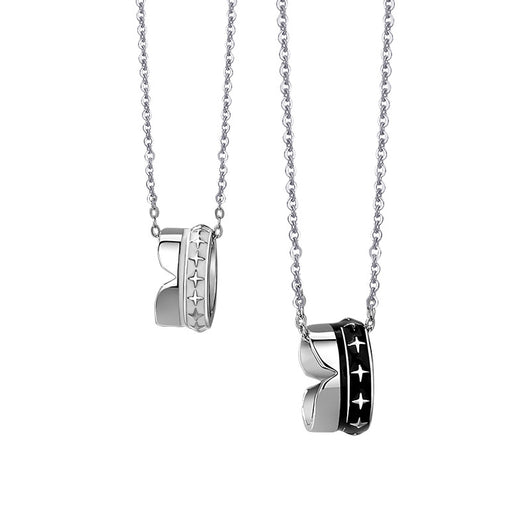 Collar de Pareja en Plata de Ley con Colgante para Mujer - Image 3