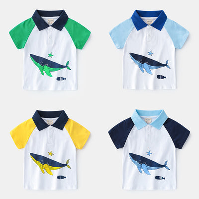 Camiseta Infantil Casual Cuello Solapa Manga Corta Slim - Image 3