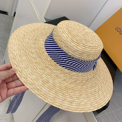 Sombrero Playero Azul con Tiras Ajustables para Verano - Image 14