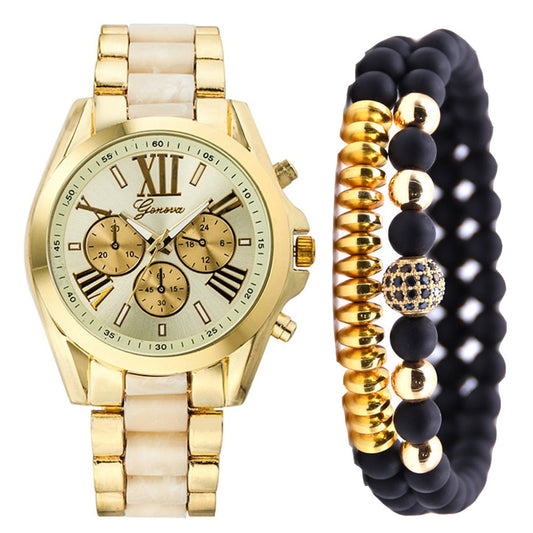 Reloj de Cuarzo con Tres Esferas y Pulsera de Acero Inoxidable - Image 2