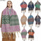 Pashmina de Otoño Invierno con Borlas - Tejido Grueso Europeo Estilo Moderno