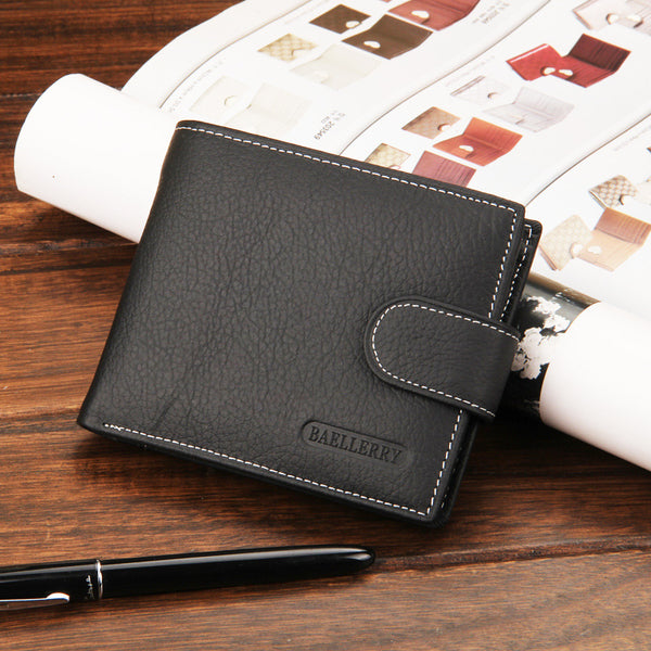 Billetera Corta Retro con Hebilla Multifuncional para Hombre