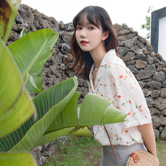 Blusa Retro de Chifón Floral para Primavera y Verano - Image 7