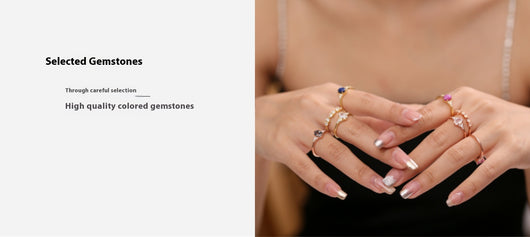 Anillo de Plata 925 con Cristal Negro y Gema de Oro Rosado - Image 7