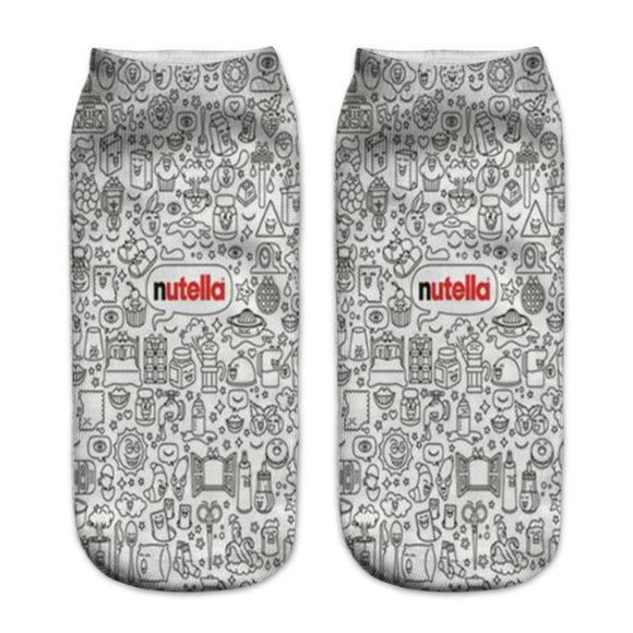 Calcetines Estampados Mantequilla de Cacahuete