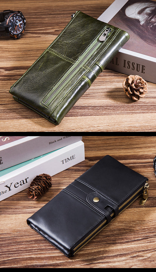 Cartera Larga de Cuero para Hombre con Múltiples Compartimentos Estilo Business - Image 11