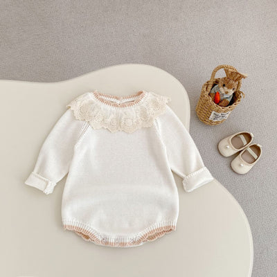 Suéter Infantil Otoño con Cuello de Encaje y Manga Larga - Image 9