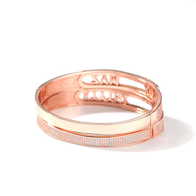 Pulsera de Letras con Incrustaciones de Cobre y Circón de 11MM - Image 25