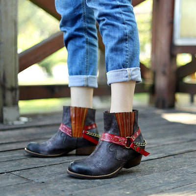Botas Vaqueras Artesanales con Acabado Esmerilado para Mujer - Image 9