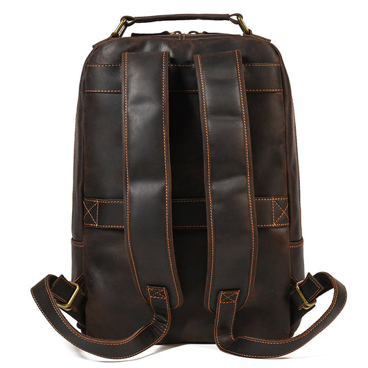Mochila de Cuero Genuino Retro para Hombre - Gran Capacidad de Viaje - Image 7