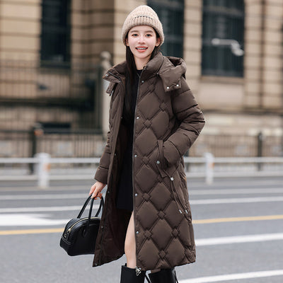 Abrigo Acolchado de Algodón Desmontable para Mujer - Largo Invierno - Image 3