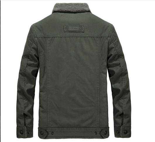 Abrigo de Invierno para Hombre con Forro de Terciopelo - Chaqueta de Algodón Acolchada - Image 17