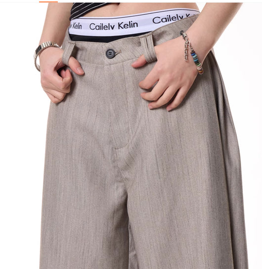 Pantalones Rectos Cropped Estilo Retro Americano - Image 9