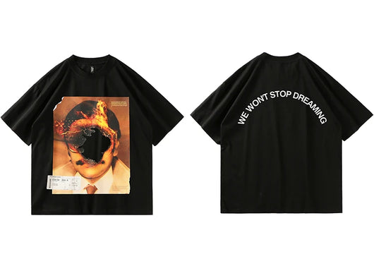 Camiseta Suelta Estilo Boyfriend Unisex con Estampado de Personajes Urbanos - Image 7