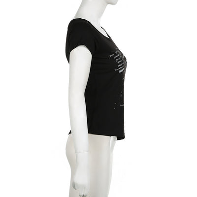 Blusa Suelta de Manga Corta con Cuello Redondo e Impresión Floral - Image 30