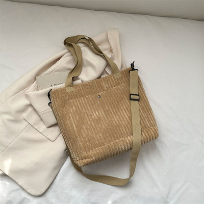 Bolso Bandolera de Pana con Gran Capacidad para Viajeros - Image 16
