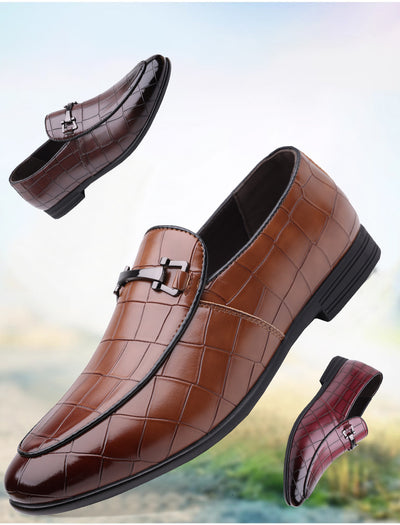 Zapatos de Cuero Ligeros Talla Grande Estilo Cuadros Lujo Premium - Image 16