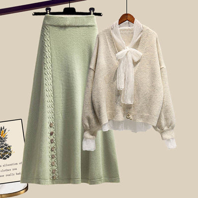 Conjunto de Falda y Suéter Elegante para Mujer Madura - Image 8