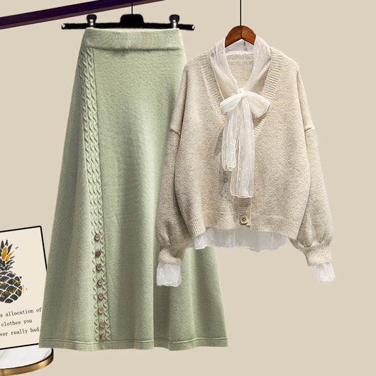 Conjunto de Falda y Suéter Elegante para Mujer Madura - Image 8