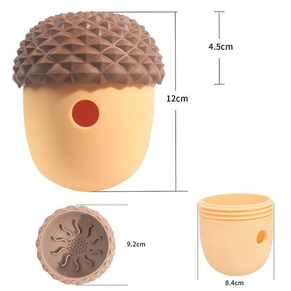 Juguete Masticable de Silicona Comestible Forma Bellota para Perros