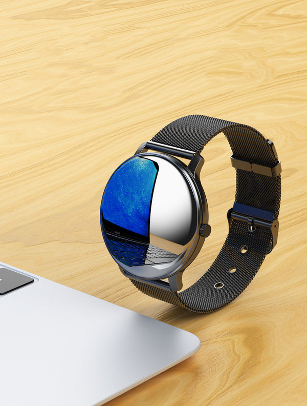 Reloj Inteligente Deportivo Redondo Resistente al Agua - Pulsera Multifunción