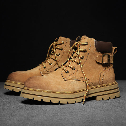 Botas Martin Hombre Estilo Británico Retro Otoño Invierno - Image 7