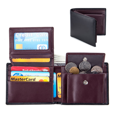 Billetera Trifold de Cuero Genuino para Hombre - Multifuncional - Image 7