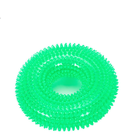 Blue spiky pet toy, a bite-resistant sounding ring made of TPR material for dogs and cats. - Image 4