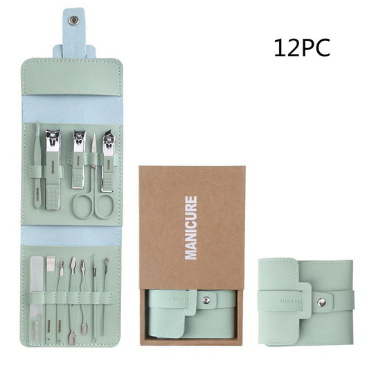 Kit Completo de 16 Herramientas de Manicura en Acero Inoxidable con Estuche PU - Image 12